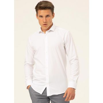 Süvari GM1007100473 Klasik Yaka Düz Beyaz Erkek Gömlek