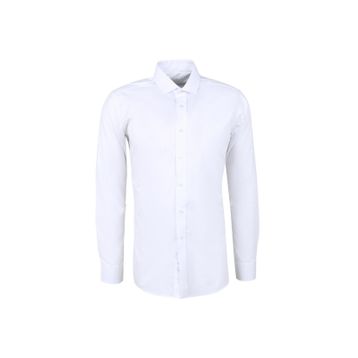 Süvari GM1007100473 Klasik Yaka Düz Beyaz Erkek Gömlek