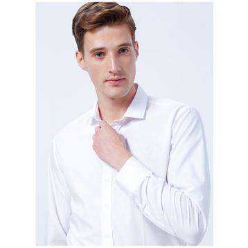 Süvari GM1007100480 Klasik Yaka Düz Beyaz Erkek Gömlek