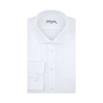 Süvari GM2024700291 Klasik Yaka Fit Armürlü Mavi Erkek Gömlek