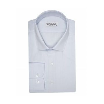 Süvari Slim Fit Açık Mavi Düz Erkek Gömlek