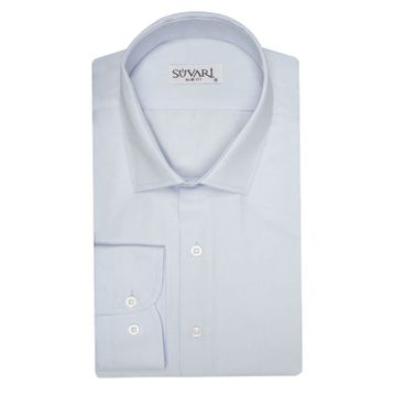 Süvari Slim Fit Açık Mavi Düz Erkek Gömlek
