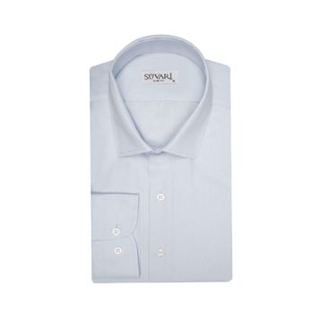 Süvari Slim Fit Açık Mavi Düz Erkek Gömlek