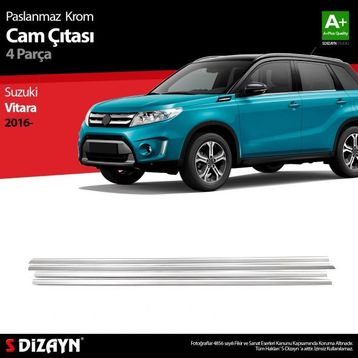 Suzuki Vitara 2016 Üzeri 4 Parça Krom Cam Çıtası
