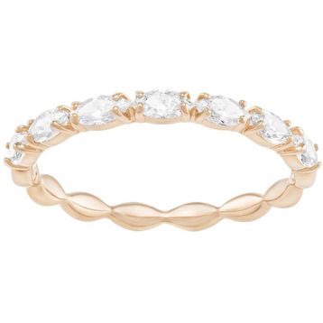 Swarovski 5366573 50 Vittore Marquise Beyaz Pembe Altın Rengi Kaplama Yüzük
