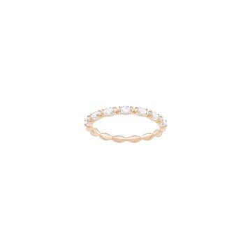 Swarovski 5366573 50 Vittore Marquise Beyaz Pembe Altın Rengi Kaplama Yüzük