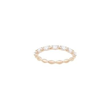 Swarovski 5366573 50 Vittore Marquise Beyaz Pembe Altın Rengi Kaplama Yüzük