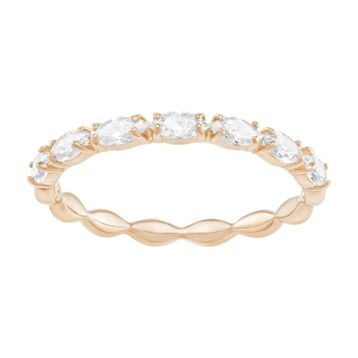 Swarovski 5366573 50 Vittore Marquise Beyaz Pembe Altın Rengi Kaplama Yüzük