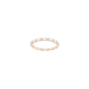 Swarovski 5366573 50 Vittore Marquise Beyaz Pembe Altın Rengi Kaplama Yüzük