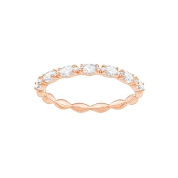 Swarovski 5366573 50 Vittore Marquise Beyaz Pembe Altın Rengi Kaplama Yüzük