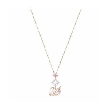 Swarovski 5473024 Dazzling Swan Y Czmo Ros Swarovski Kolye