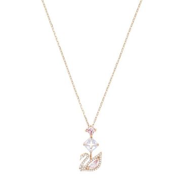 Swarovski 5473024 Dazzling Swan Y Czmo Ros Swarovski Kolye