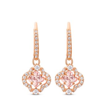 Swarovski 5516477 Sparkling Dc Clover Czmo Ros Swarovski Küpe