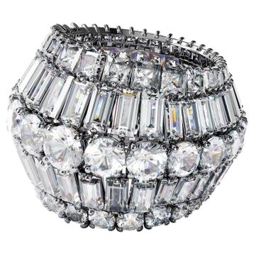 Swarovski 5598341 Hyperbola:Rıng L Rows Whıte/Rhs 55 Swarovski Yüzük