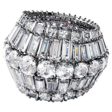 Swarovski 5598341 Hyperbola:Rıng L Rows Whıte/Rhs 55 Swarovski Yüzük