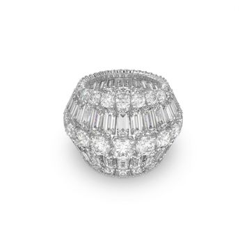 Swarovski 5598341 Hyperbola:Rıng L Rows Whıte/Rhs 55 Swarovski Yüzük