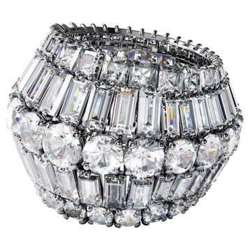 Swarovski 5610392 Hyperbola:Rıng L Rows Whıte/Rhs 58 Swarovski Yüzük
