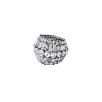 Swarovski 5610393 Hyperbola:Rıng L Rows Whıte/Rhs 52 Swarovski Yüzük
