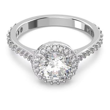 Swarovski 5636267 55 Constella Round Pave Beyaz Rodyum Kaplama Yüzük