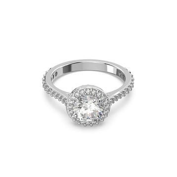 Swarovski 5636267 55 Constella Round Pave Beyaz Rodyum Kaplama Yüzük