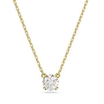 Swarovski 5636703 Constella Round Beyaz Sarı Altın Rengi Kaplama Kolye