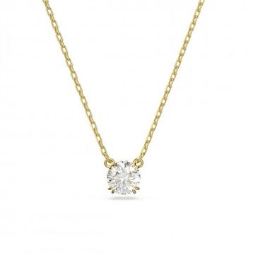 Swarovski 5636703 Constella Round Beyaz Sarı Altın Rengi Kaplama Kolye