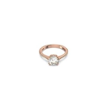 Swarovski 5638548 55 Constella Round Pave Princess Cut Beyaz Pembe Altın Rengi Kaplama Yüzük