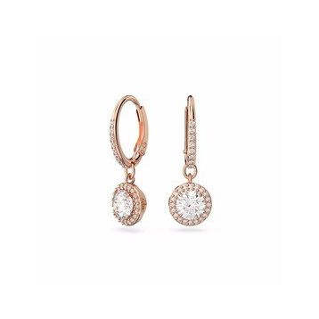 Swarovski 5638769 Constella Drop Beyaz Pembe Altın Rengi Kaplama Küpe