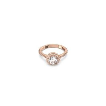 Swarovski 5639404 55 Constella Round Pave Beyaz Pembe Altın Rengi Kaplama Yüzük