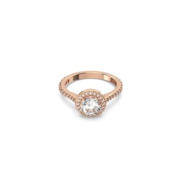 Swarovski 5639404 55 Constella Round Pave Beyaz Pembe Altın Rengi Kaplama Yüzük
