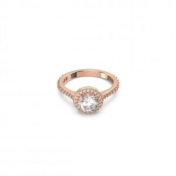 Swarovski 5639404 55 Constella Round Pave Beyaz Pembe Altın Rengi Kaplama Yüzük