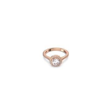 Swarovski 5639404 55 Constella Round Pave Beyaz Pembe Altın Rengi Kaplama Yüzük