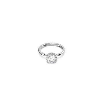 Swarovski 5642636 60 Constella Round Princess Cut Beyaz Rodyum Kaplama Yüzük