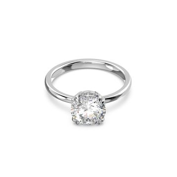 Swarovski 5642636 60 Constella Round Princess Cut Beyaz Rodyum Kaplama Yüzük