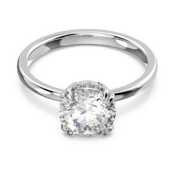Swarovski 5642636 60 Constella Round Princess Cut Beyaz Rodyum Kaplama Yüzük