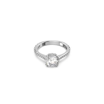 Swarovski 5645254 60 Constella Round Pave Princess Cut Beyaz Rodyum Kaplama Yüzük