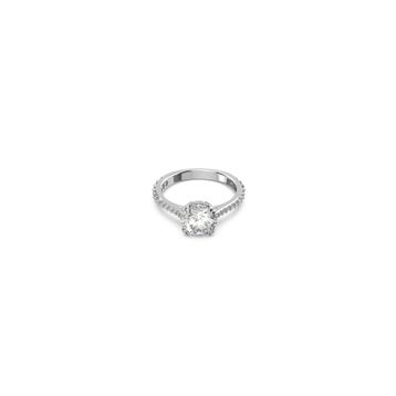 Swarovski 5645254 60 Constella Round Pave Princess Cut Beyaz Rodyum Kaplama Yüzük