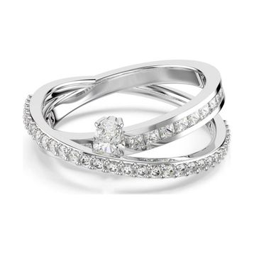Swarovski 5691228 Hyperbola Ring 2 Row White-Rhs 50 Yüzük