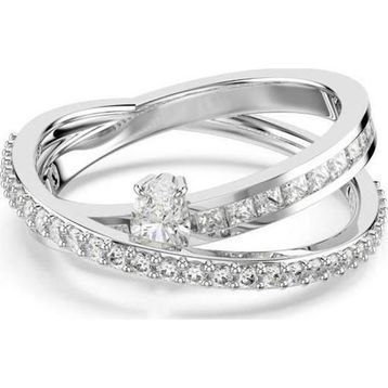 Swarovski 5691230 Hyperbola Ring 2 Row White-Rhs 58 Yüzük