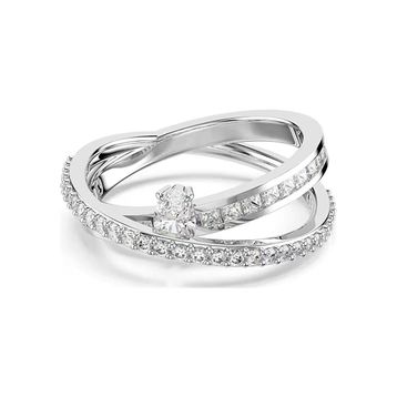 Swarovski 5691231 Hyperbola Ring 2 Row White-Rhs 55 Yüzük