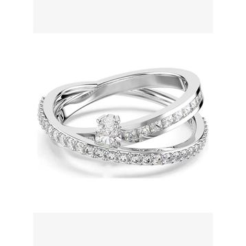Swarovski 5691231 Hyperbola Ring 2 Row White-Rhs 55 Yüzük