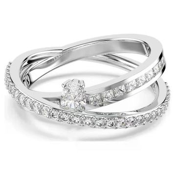 Swarovski 5691231 Hyperbola Ring 2 Row White-Rhs 55 Yüzük