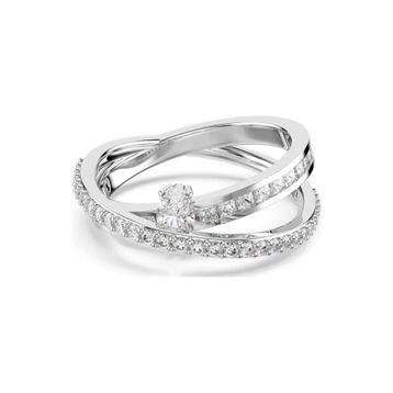 Swarovski 5691231 Hyperbola Ring 2 Row White-Rhs 55 Yüzük