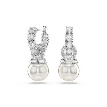 Swarovski 5691716 Matrix Pe Pearl White-Rhs Küpe