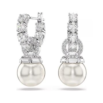Swarovski 5691716 Matrix Pe Pearl White-Rhs Küpe