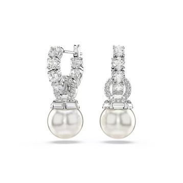 Swarovski 5691716 Matrix Pe Pearl White-Rhs Küpe