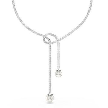 Swarovski 5692416 Matrix Necklace Pearl White-Rhs Kolye