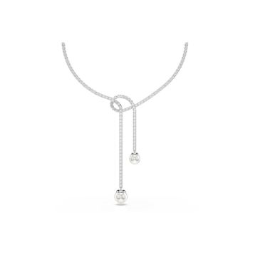 Swarovski 5692416 Matrix Necklace Pearl White-Rhs Kolye