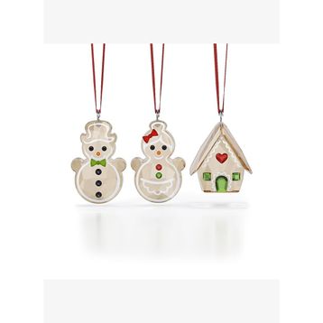 Swarovski 5701511 Holiday Cheers Ornament Set Gingerbread Ev Dekorasyonu