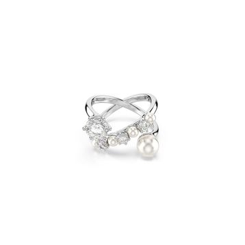 Swarovski 5705612 Matrix Ring Pearl Open White-Rhs 55 Yüzük